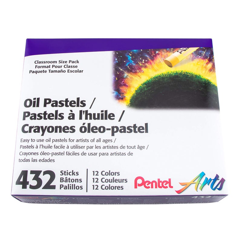 Pentel Arts Oil Pastels - 432 Piece Classroom Size Pack (PHN-12CP2) - Image 2